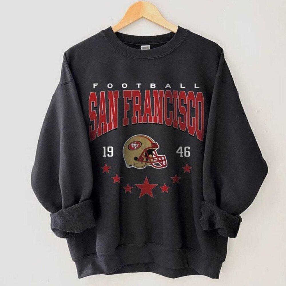San Francisco 49ers Football Vintage Style Retro Fan Sweatshirt